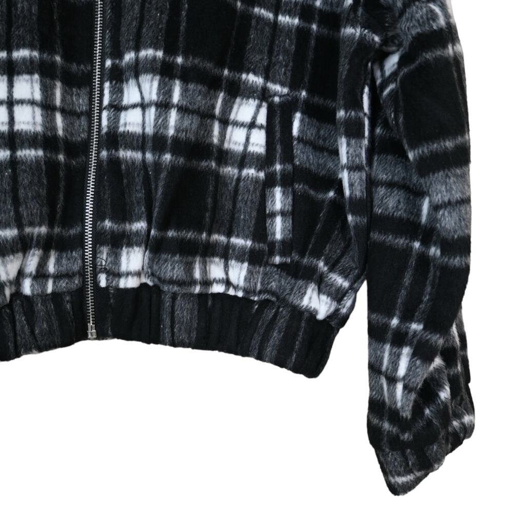 Philosophy Womens M Black White Plaid Zip Front Jacket - Picture 6 of 10